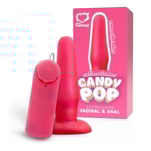 Estimulador Candy Pop Com Vibro Bullet 12,5x3,3cm Sexy Fantasy