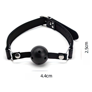 Mordaça Bola Reforçada Com Regulagem Em Couro Vibe Toys