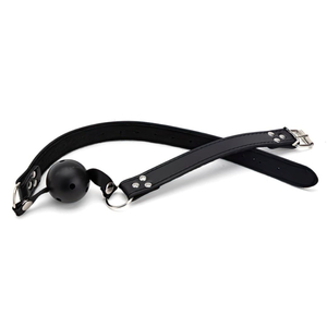 Mordaça Bola Reforçada Com Regulagem Em Couro Vibe Toys