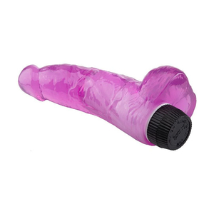 Pênis Realístico Em Jelly Com Escroto E Vibro 19 X 4,8 Cm Vibe Toys