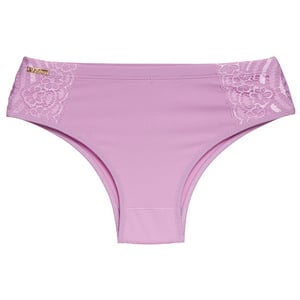 Calcinha Tanga Nana Em Microfibra Detalhe De Renda Edima