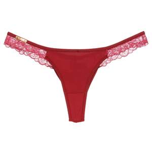 Calcinha Fio Dental Duplo Geisa  Com Detalhe Em Renda Edima
