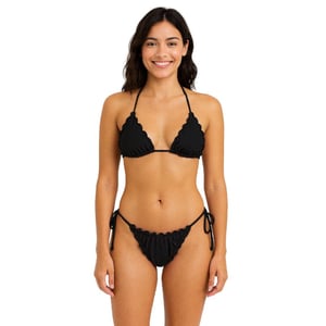 Biquíni Ripple Liso Com Calcinha Empina Bumbum E Bojo Cortininha