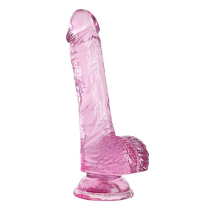 Pênis Realístico Em Jelly Com Escroto E Ventosa 20,5 X 3,8 Cm Vibe Toys