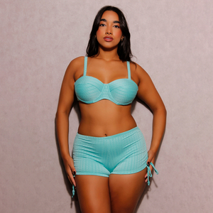 Conjunto Biquíni Meia Taça Com Shortinho Puxe Linha Premium