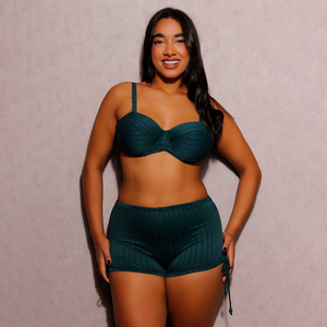 Conjunto Biquíni Meia Taça Com Shortinho Puxe Linha Premium