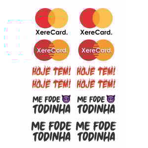Tatuagem érotica Xerecard E Outras Frases Adesiva Delicious