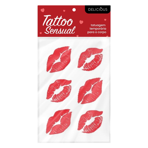 Tatuagem Manda Beijo Adesivos Temporária Delicious