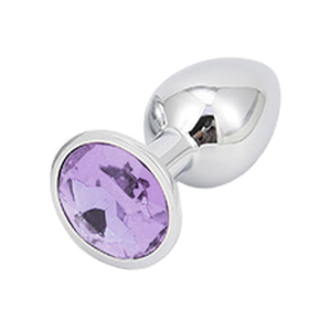 Plug Anal De Metal Com Pedra Colors Médio