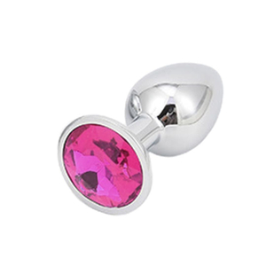 Plug Anal De Metal Com Pedra Colors Médio