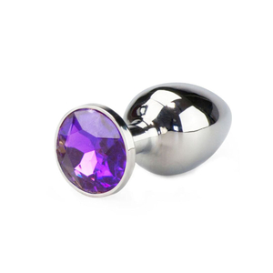 Plug Anal De Metal Com Pedra Colors Médio