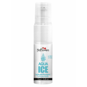 Aqua Ice Loção Lubrificante Para Massagem 12ml Hot Flowers