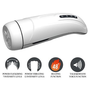 Masturbador Marissa Com Voz 12 Modos De Vibração E Função Aquecimento Pretty Love