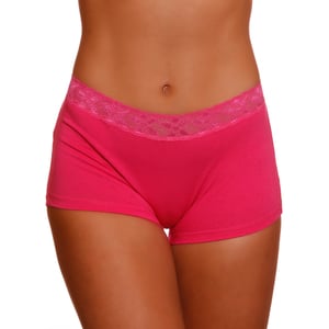 Calcinha Boxer De Algodão Ana Com Renda Ce&dy Lingerie