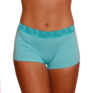 Calcinha Boxer De Algodão Ana Com Renda Ce&dy Lingerie