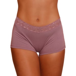 Calcinha Boxer De Algodão Ana Com Renda Ce&dy Lingerie
