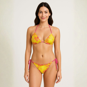 Biquíni Cortininha Keila Ripple Estampado Com Calcinha Empina Bumbum