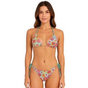 Biquíni Cortininha Keila Ripple Estampado Com Calcinha Empina Bumbum