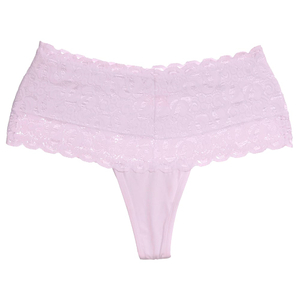 Calcinha Pala Alta Em Renda Fio Duplo Algodão Momento íntimo