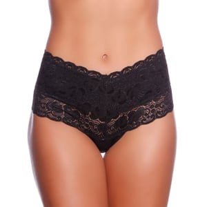 Calcinha Em Microfibra Com Cós Alto Em Renda Momento íntimo