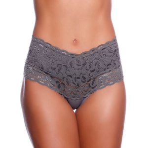 Calcinha Em Microfibra Com Cós Alto Em Renda Momento íntimo