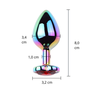 Plug Anal Colors Coração Médio Vibe Toys