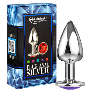 Plug Anal Silver Pedra Cristal La Pimienta