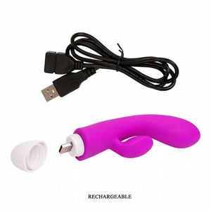 Vibrador Ponto G Com Estimulador De Clitóris Eli 30 Vibrações Pretty Love