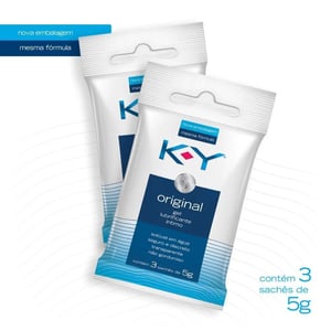 K-y Original Lubrificante íntimo Sachê Com 3unidades 5g Ky