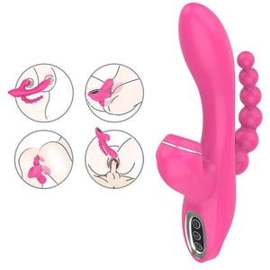 Vibrador Tripla Estimulação 7 Vibrações E 3 Modos De Pulsação Abel Vibe Toys
