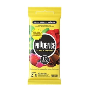 Preservativo Cores E Sabores Party Pack 12 Unidades Prudence