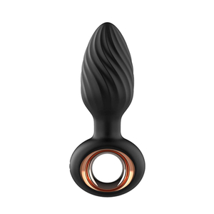 Plug Anal Em Silicone 9 Modos De Vibração E Rotação Com Controle Remoto Sem Fio