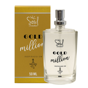 Gold Million Colônia Masculina 50ml Soul Cosméticos