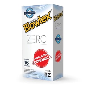 Preservativo Zero Mais Fino 16 Unidades Blowtex