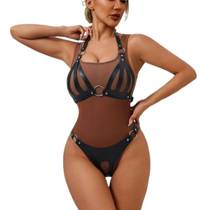 Conjunto Sutiã E Calcinha De Bondage Em Couro Vibe Toys