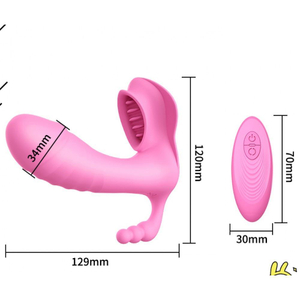 Estimulador Clitoriano Angelina 7 Vibrações Com Penetrador E Controle Wirelles
