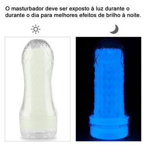 Masturbador Lanterna Fosforescente Ribbed Lumino Play Lovetoy
