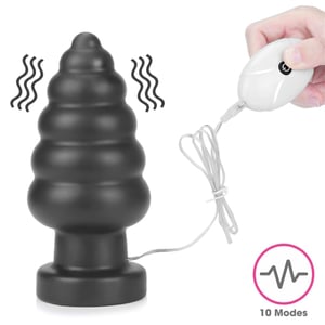 Plug Anal Cracker 10 Vibrações E Controle Com Fio 18 X 8,3cm Lovetoy