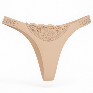 Calcinha Fio Dental Love Corte A Laser E Detalhe De Renda