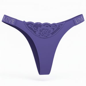 Calcinha Fio Dental Love Corte A Laser E Detalhe De Renda
