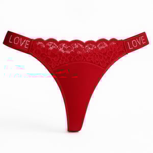 Calcinha Fio Dental Love Corte A Laser Com Detalhe Renda Frontal