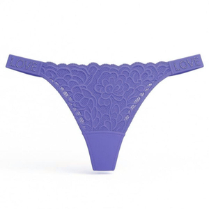 Calcinha Fio Dental Love Corte A Laser Com Renda Frontal