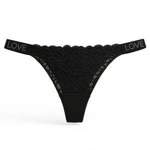 Calcinha Fio Dental Love Corte A Laser Com Renda Frontal