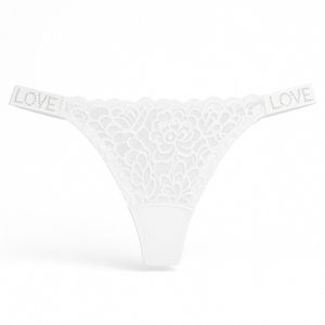 Calcinha Fio Dental Love Corte A Laser Com Renda Frontal