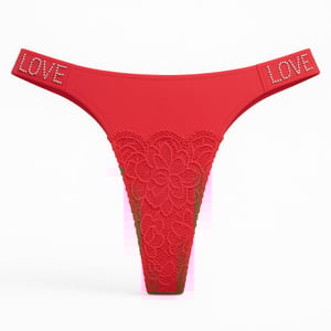 Calcinha Fio Dental Love Corte A Laser Com Detalhe Em Renda