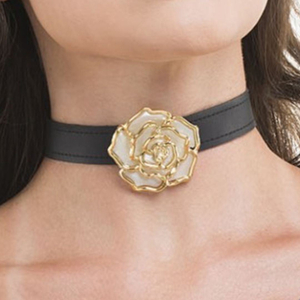 Kit Coleira E Perneira Flor Linha Sado Sexy Fantasy