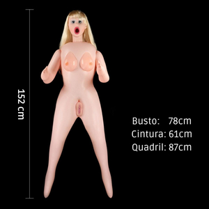 Boneca Inflável Victória Blonde Com Seios Em Silicone Lovetoy