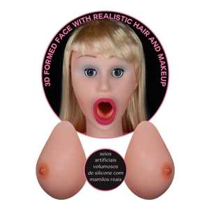 Boneca Inflável Victória Blonde Com Seios Em Silicone Lovetoy