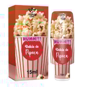 Humm Delícia De Pipoca Gel Beijável Hot 15ml Segred Love