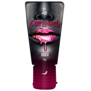 Carrossel Gel Lubrificante Com Glitter Beijável 18g Pepper Blend